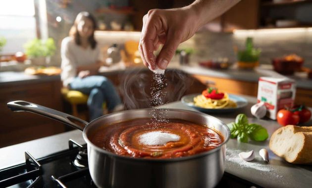 Chefs explain why adding just a pinch of baking soda to tomato sauce can stop heartburn before it starts