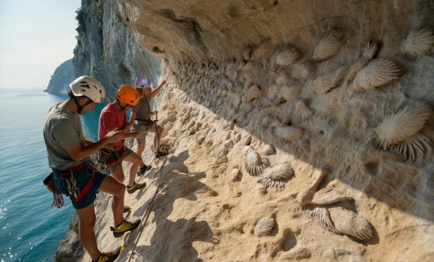 Rock climbers in Italy accidentally discovered evidence of an 80 million-year-old sea turtle stampede