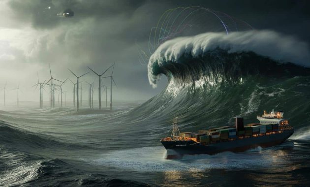 Satellites expose terrifying 35 metre waves in the Pacific and scientists argue whether ships and offshore wind farms are being sacrificed for profit