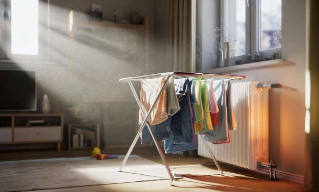 Why drying clothes near radiators increases indoor dust — and how to stop it